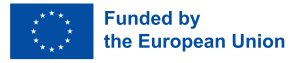 European Commission European Funded logo. Includes European Flag with text stating ' Funded by the European Union'